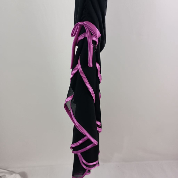 Vintage Y2K 2000s Blondie Nites Juniors Black Halter Prom Dress Ruffles - Picture 6 of 8